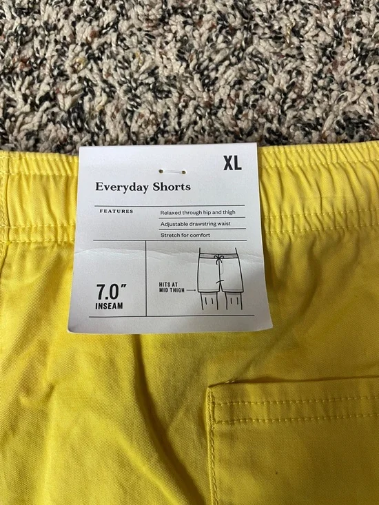 Goodfellow & Co. Mens Yellow 7” Pull On Everyday Shorts Size XL | NWT - Picture 5 of 7